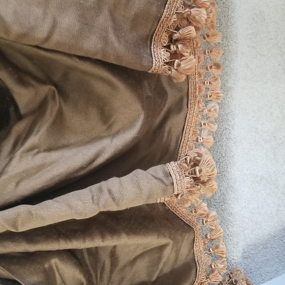 Bronze Brown Tabbed Swag Valance - Picture 3 of 3
